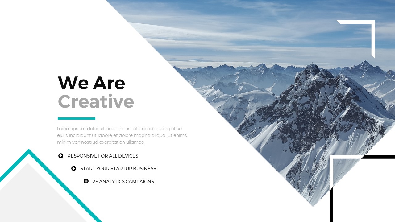 Mountain 2.0 Creativer Google Slide Template, Presentation Templates